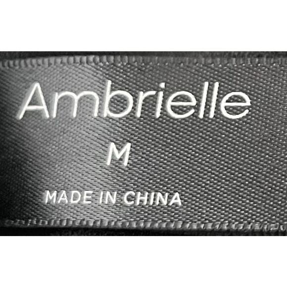 AMBRIELLE SWEETHEART NECKLINE TANK TOP, WOMENS, M, GREEN GOLD WHITE ABSTRACT - Picture 8 of 9